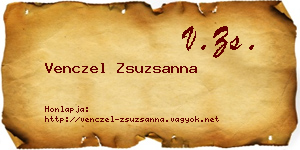 Venczel Zsuzsanna névjegykártya